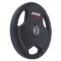 Диск JOHNS черный 3-х хватный обрезиненный d 51 мм 25 кг (91010-25В)