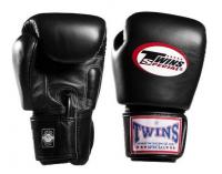 Перчатки боксерские TWINS BGVL-3 для муай-тай (черные) 16 oz
