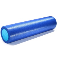 Ролик для йоги полнотелый 2-х цветный (синий/голубой) 61х15см. PEF100-61-X
